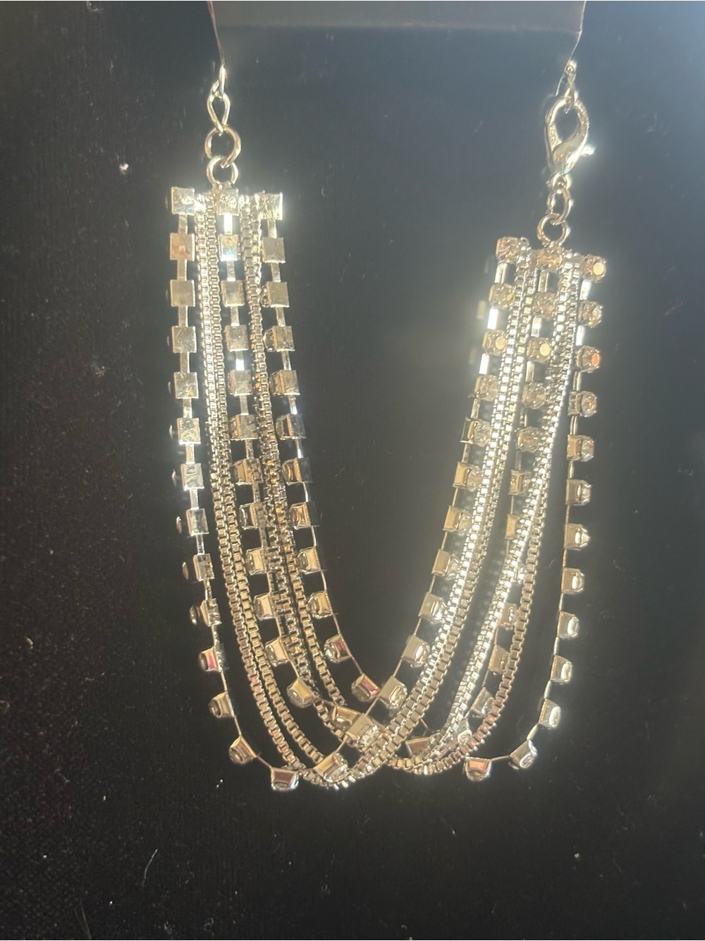 Elegant Multi-Strand Gold Chain Drop Earrings